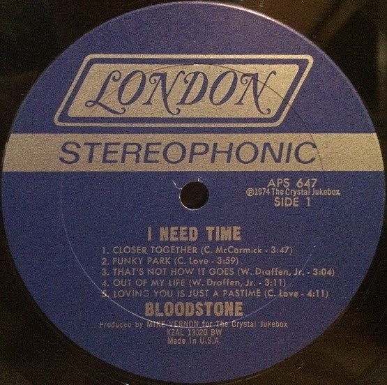 Bloodstone : I Need Time (LP, Album)