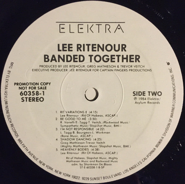 Lee Ritenour : Banded Together (LP, Album, Promo)
