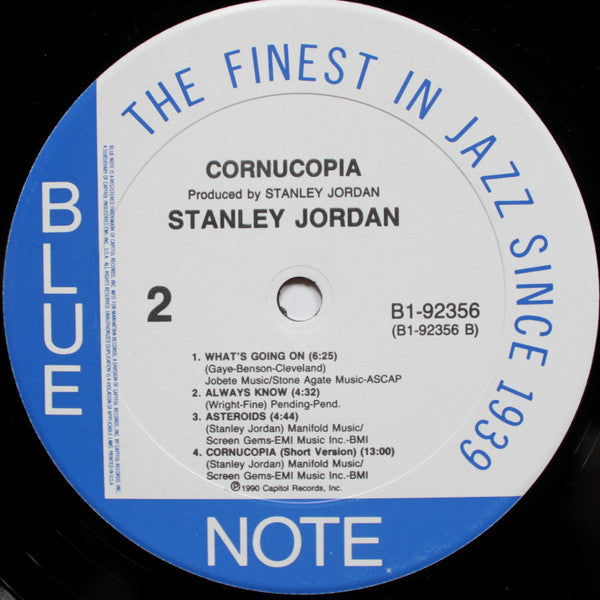 Stanley Jordan : Cornucopia (LP, Album, Club, Col)
