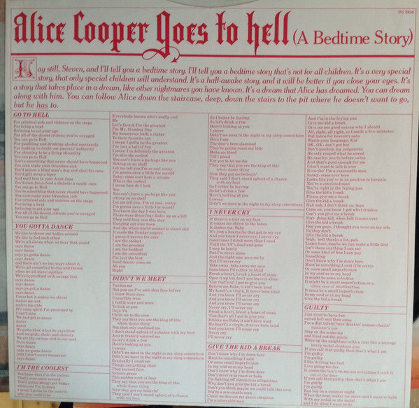 Alice Cooper (2) : Goes To Hell (LP, Album, Pit)