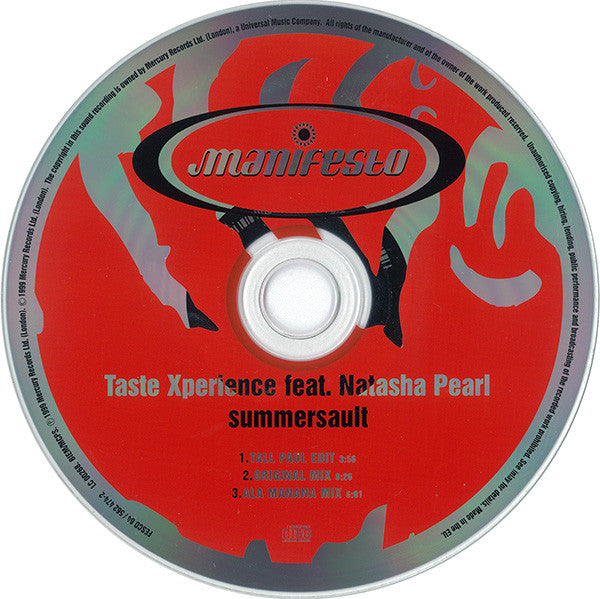 Taste Xperience* Feat. Natasha Pearl : Summersault (CD, Single)