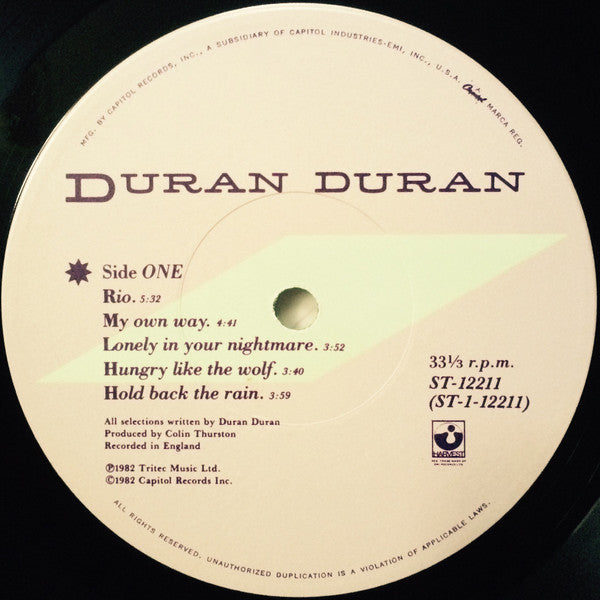 Duran Duran : Rio (LP, Album, RE, RM, 2nd)