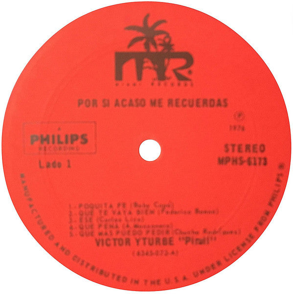Victor Yturbe "Pirulí" : Por Si Acaso Me Recuerdas (LP)