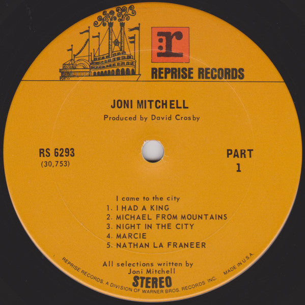 Joni Mitchell : Song To A Seagull (LP, Album, RP, San)