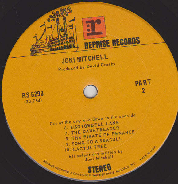 Joni Mitchell : Song To A Seagull (LP, Album, RP, San)