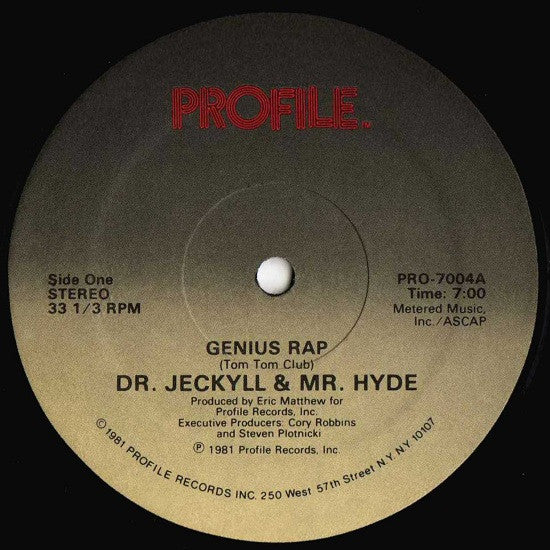 Dr. Jeckyll & Mr. Hyde : Genius Rap (12", Single)