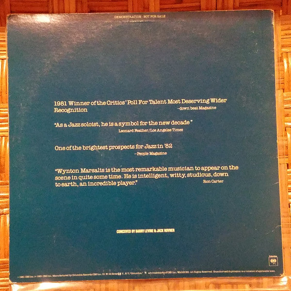 Wynton Marsalis : Interview Album (LP, Promo)