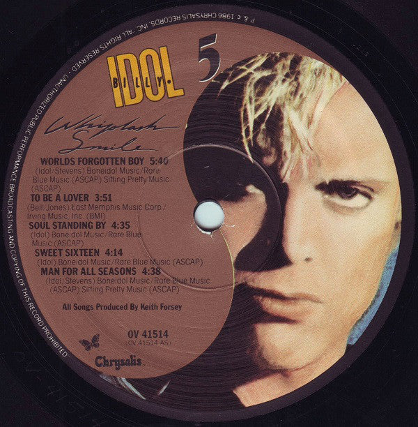 Billy Idol : Whiplash Smile (LP, Album, EMW)