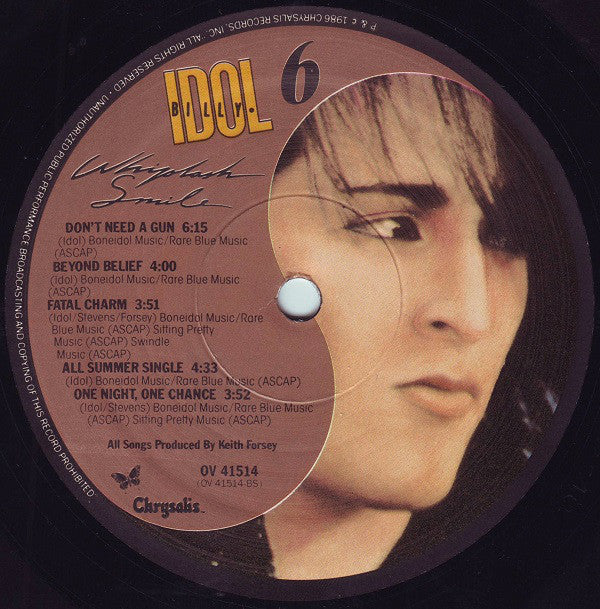 Billy Idol : Whiplash Smile (LP, Album, EMW)