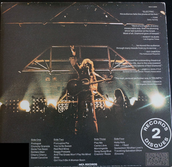 Neil Diamond : Hot August Night (2xLP, Album, RE, Gat)