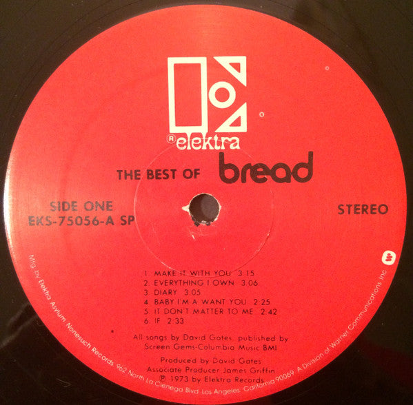 Bread : The Best Of Bread (LP, Comp, RE, SP )