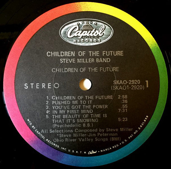 Steve Miller Band : Children Of The Future (LP, Album, Gat)