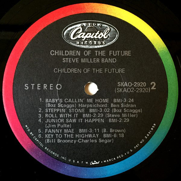 Steve Miller Band : Children Of The Future (LP, Album, Gat)