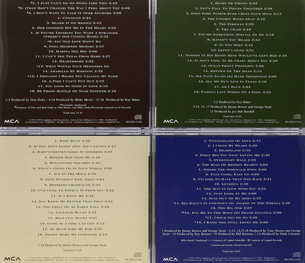 George Strait : Strait Out Of The Box (4xCD, Comp, UNI + Box, Comp)