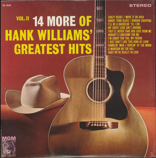Hank Williams : 14 More Of Hank Williams' Greatest Hits Vol. II (LP, Comp, Club)