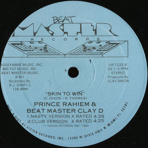 Prince Rahiem & Beat Master Clay D* : Pullit All The Way Down / Skin To Win (12")