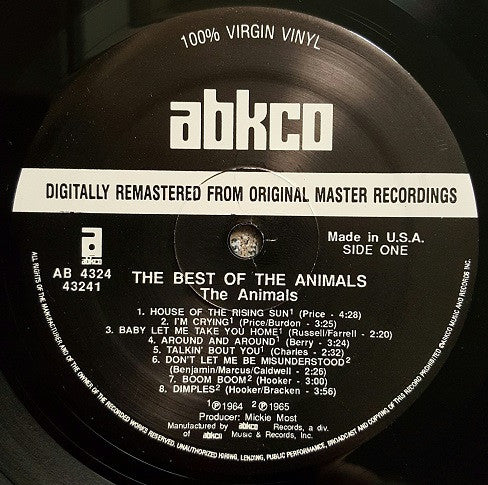 The Animals : The Best Of The Animals (LP, Comp, RM, Hub)