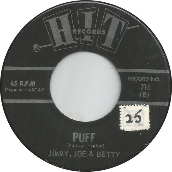 Fred York / Jimmy, Joe & Betty* : Don't Be Affraid Little Darling / Puff (7", Single)