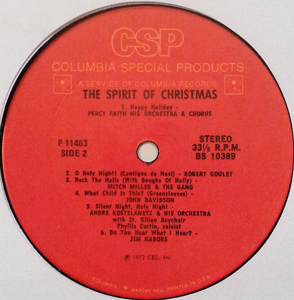 Various : The Spirit of Christmas (LP, Comp)