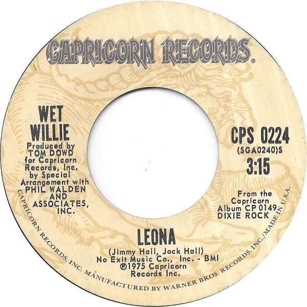 Wet Willie : Leona (7", Single)