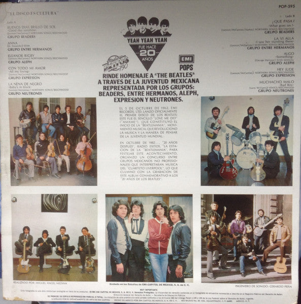 Various : Yeah Yeah Yeah - Fue Hace 20 Años" Homenaje De Radio Éxitos A Los Beatles (LP, Comp)