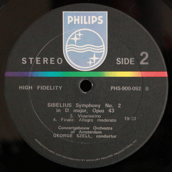 Sibelius*, George Szell, Concertgebouw Orchestra, Amsterdam* : Symphony No. 2 In D Major, Opus 43 (LP, Album)