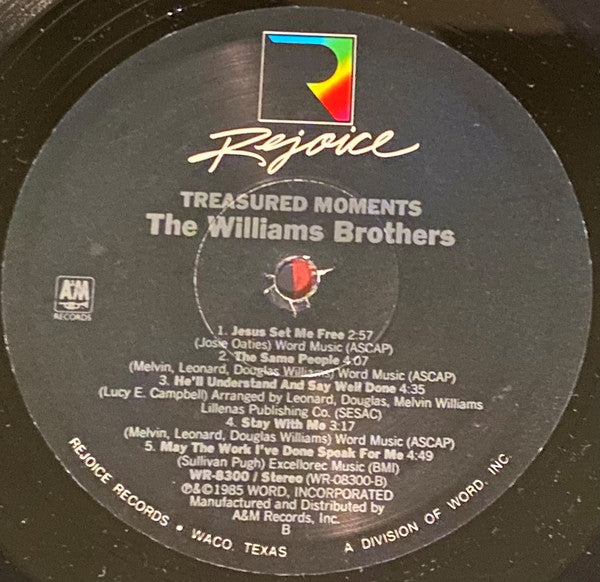 The Williams Brothers (2) : Treasured Moments (LP, Comp)