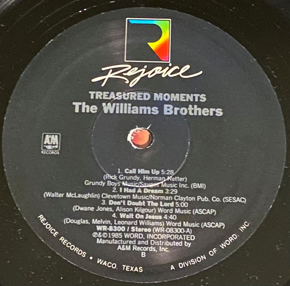 The Williams Brothers (2) : Treasured Moments (LP, Comp)