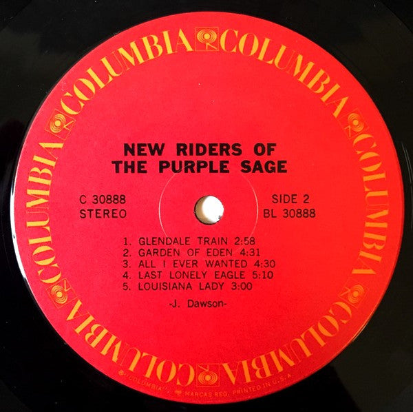 New Riders Of The Purple Sage : New Riders Of The Purple Sage (LP, Album)