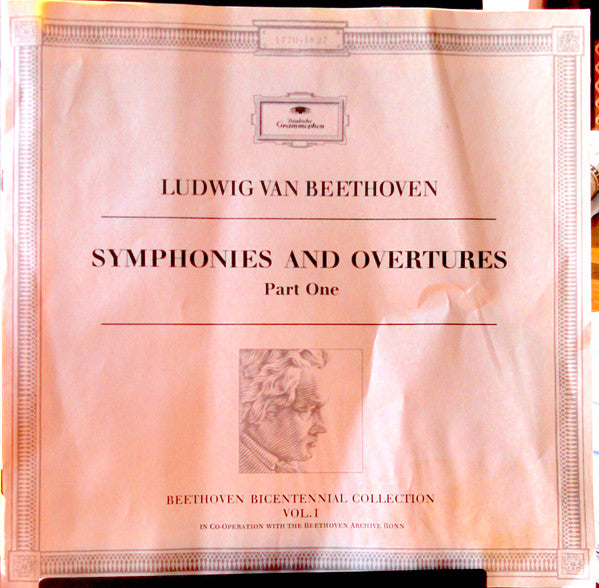 Beethoven* - Herbert von Karajan, Berlin Philharmonic Orchestra* : Symphonies And Overtures Part One (5xLP, Aut + Box, Comp)