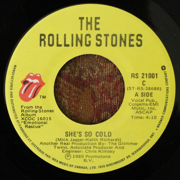 The Rolling Stones : She's So Cold (7", Single)
