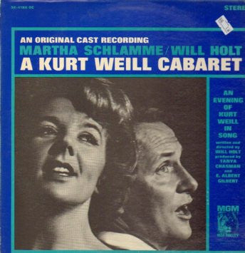 Martha Schlamme, Will Holt : A Kurt Weill Cabaret (LP, Album)