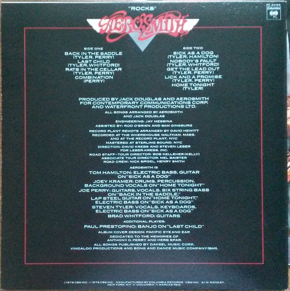 Aerosmith : "Rocks" (LP, Album)