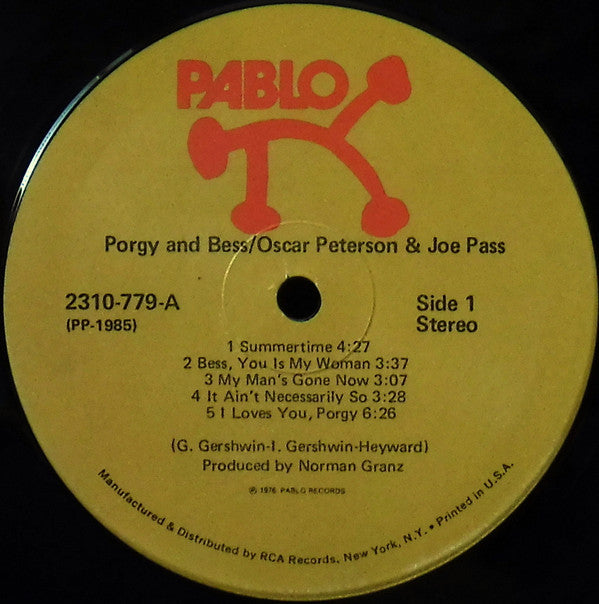 Oscar Peterson And Joe Pass : Porgy & Bess (LP, Album)