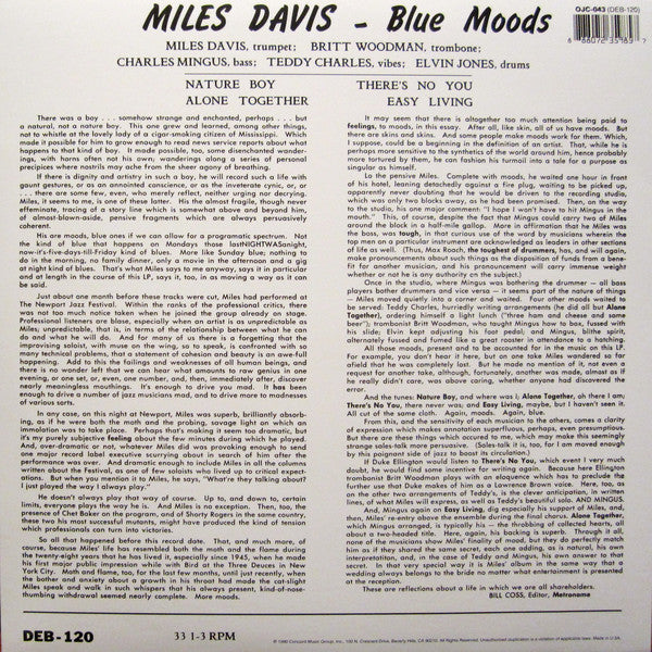 Miles Davis : Blue Moods (LP, Album, RE, 180)