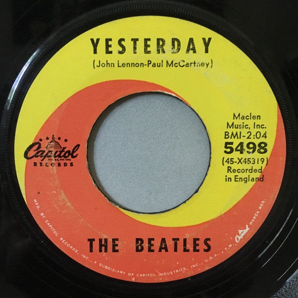 The Beatles : Yesterday (7", Single, RE)