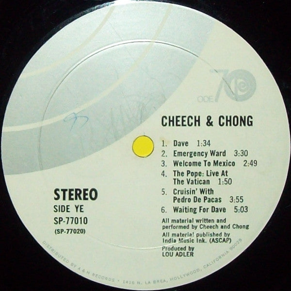 Cheech & Chong : Cheech And Chong (LP, Album, Mon)