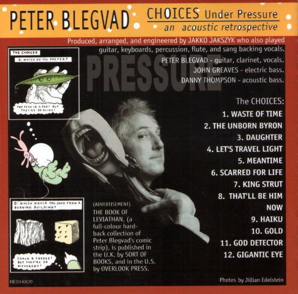 Peter Blegvad : Choices Under Pressure (An Acoustic Retrospective) (CD, Album)