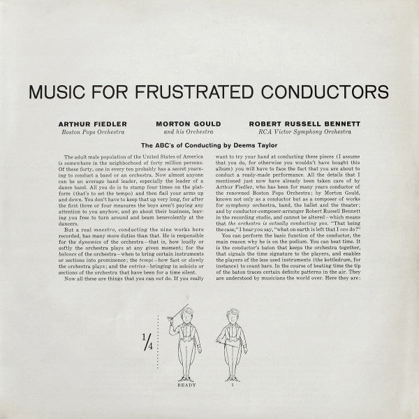 Arthur Fiedler ... Morton Gould ... Robert Russell Bennett : Music For Frustrated Conductors (LP, Comp)