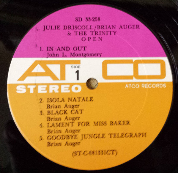 Brian Auger, Julie Driscoll And The Trinity* : Open (LP, Album, Ter)