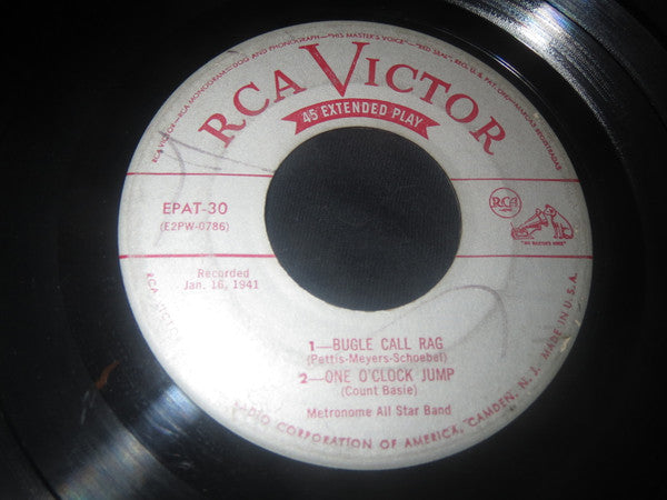 Metronome All-Star Band* / All Star Band (4) : Bugle Call Rag, One O'Clock Jump / Blue Lou, The Blues (7", EP)