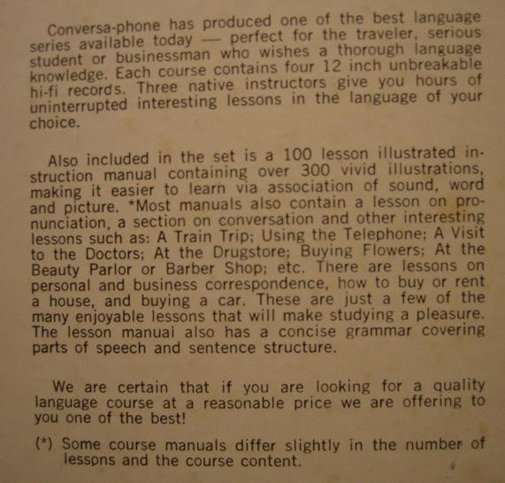 No Artist : Conversa-Phone's Round-The-World German Language Record Course (LP)