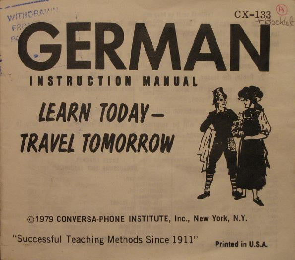 No Artist : Conversa-Phone's Round-The-World German Language Record Course (LP)