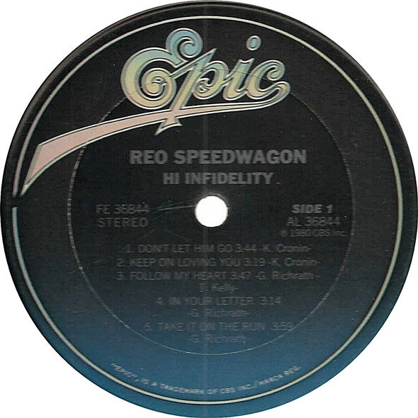 REO Speedwagon : Hi Infidelity (LP, Album, Ter)