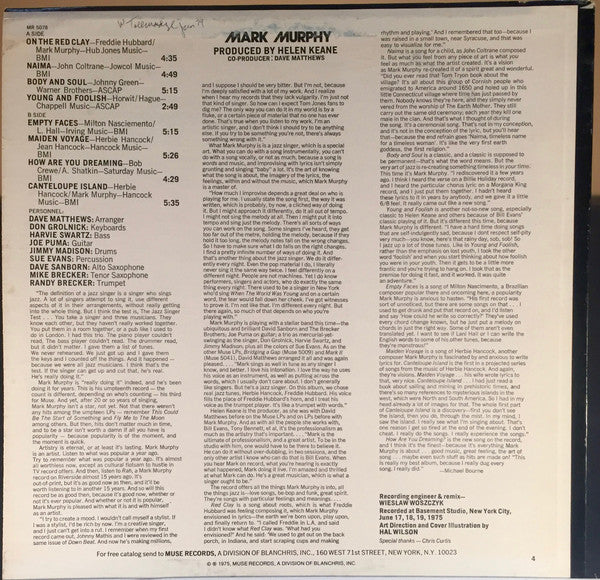 Mark Murphy : Sings (LP, Album)