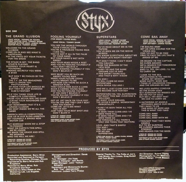 Styx : The Grand Illusion (LP, Album, RE, Ind)