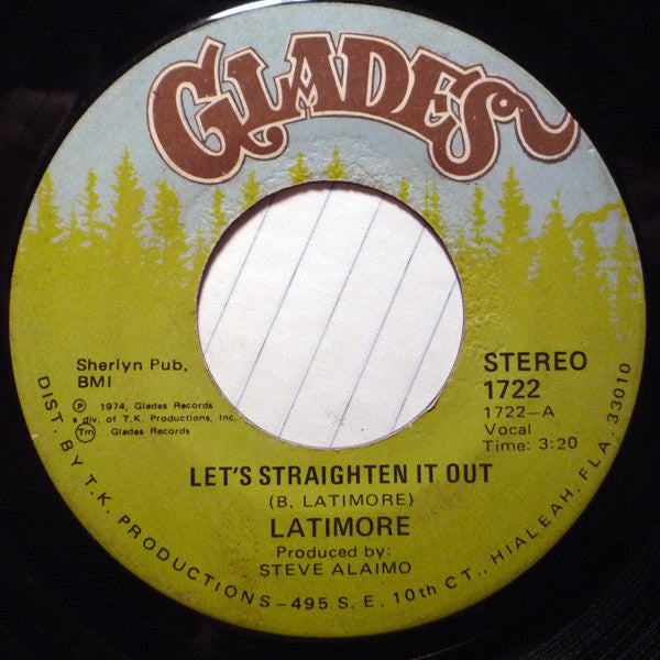 Latimore (2) : Let's Straighten It Out / Ain't Nobody Gonna Make Me Change My Mind (7")