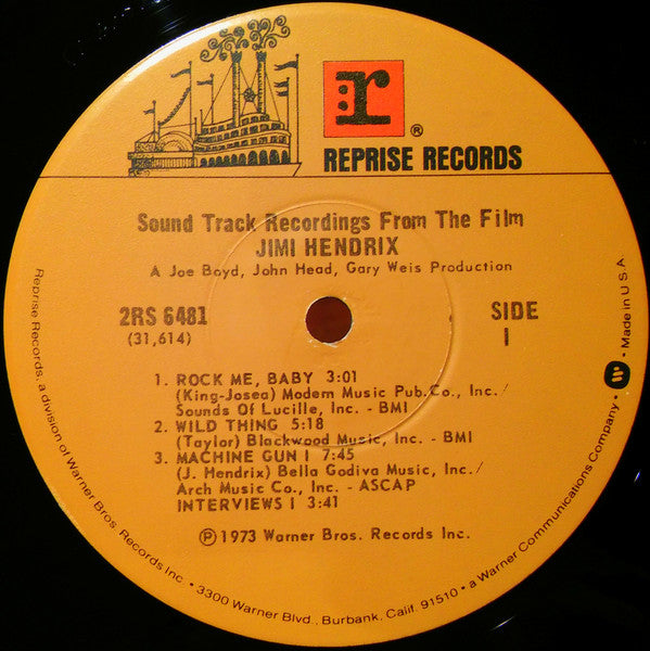 Jimi Hendrix : Sound Track Recordings From The Film Jimi Hendrix (2xLP, Album, RE, Jac)