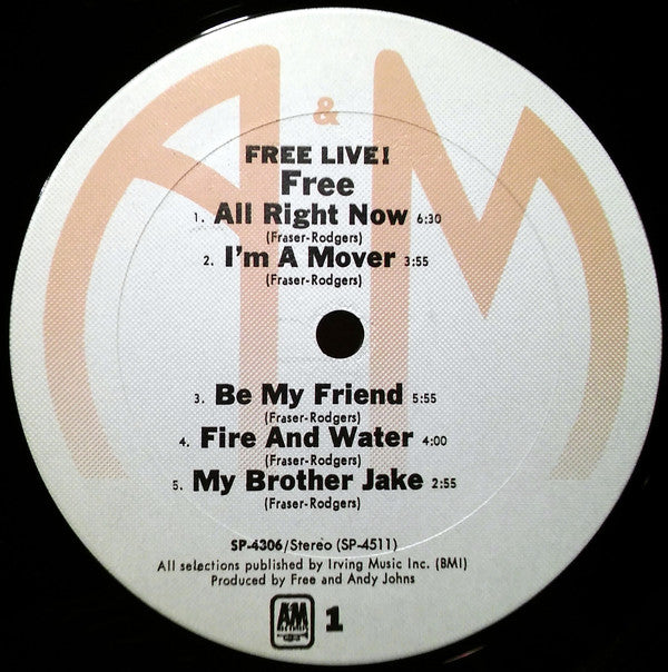 Free : Free Live! (LP, Album, RE, Ter)
