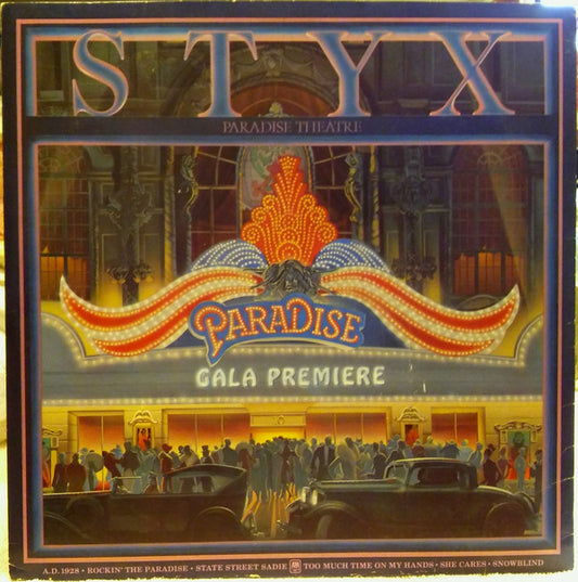 Styx : Paradise Theatre (LP, Album, Etch, Pit)